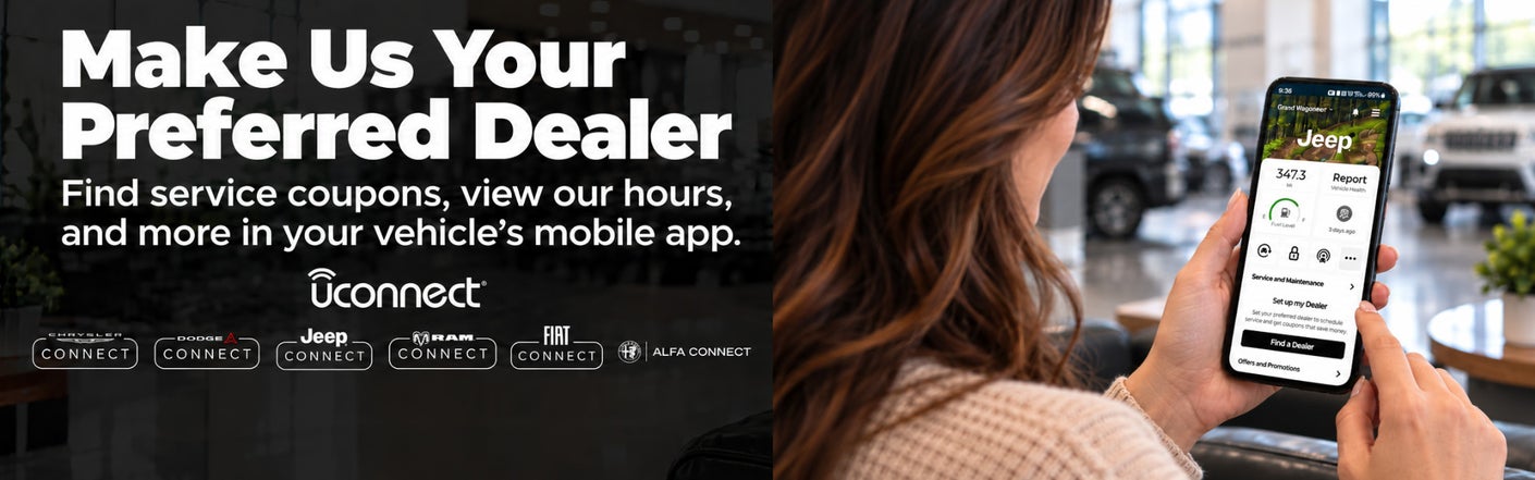 uconnect® make us your preferred dealer | Clint Bowyer Chrysler Dodge Jeep & Ram in Emporia KS