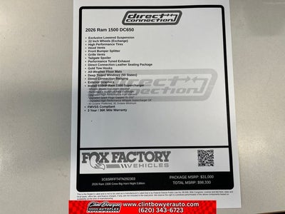 2026 RAM 1500 Big Horn DC650
