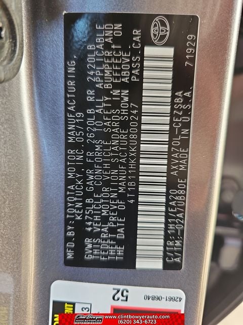 2019 Toyota Camry SE